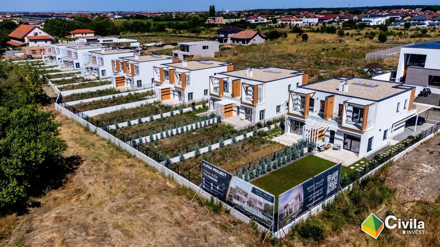 Ansamblul rezidențial Royal Valley, Dumbrăvița — vedere aeriană